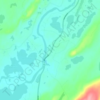 Kaamanen topographic map, elevation, terrain