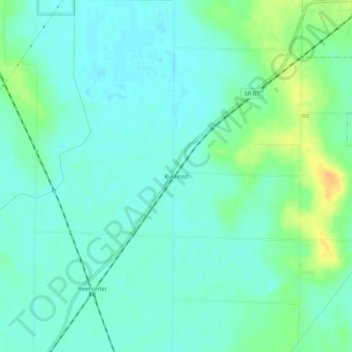 Bushrod topographic map, elevation, terrain