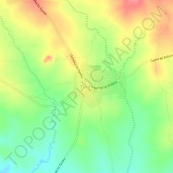 Turmi topographic map, elevation, terrain