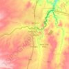 La Quiaca topographic map, elevation, terrain