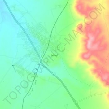 Al Boweida topographic map, elevation, terrain