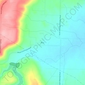 Rhea topographic map, elevation, terrain
