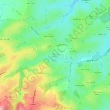 Le Point du Jour topographic map, elevation, terrain