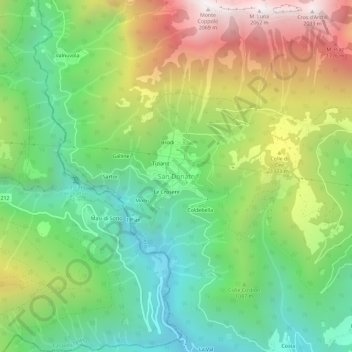 San Donato topographic map, elevation, terrain