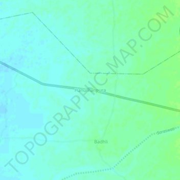 Hanumanpura topographic map, elevation, terrain