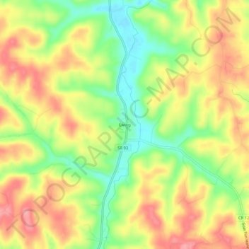 Ewing topographic map, elevation, terrain