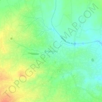 Bobonong topographic map, elevation, terrain