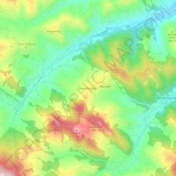 Case Mezzadri topographic map, elevation, terrain