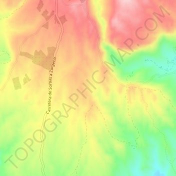 Cuestas de Cariatiz topographic map, elevation, terrain