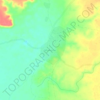 Maikona topographic map, elevation, terrain
