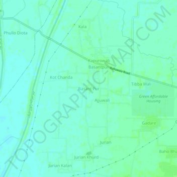 Basant Pur topographic map, elevation, terrain