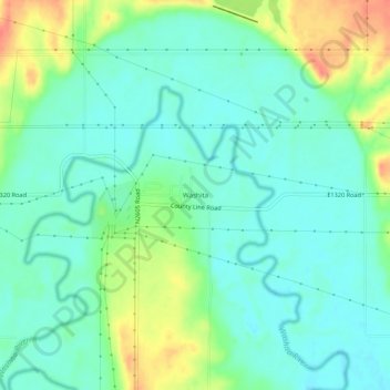 Washita topographic map, elevation, terrain