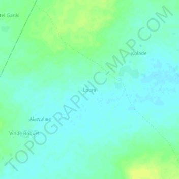Loura topographic map, elevation, terrain