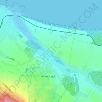 Klein Bollhagen topographic map, elevation, terrain