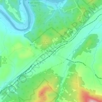 Bentonville topographic map, elevation, terrain