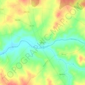 Las Uces topographic map, elevation, terrain