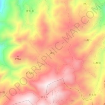海坝 topographic map, elevation, terrain