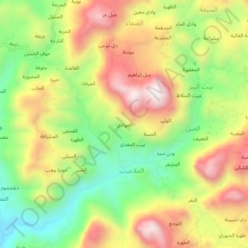 Al `Awadhi topographic map, elevation, terrain