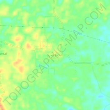 Bukit Indah topographic map, elevation, terrain