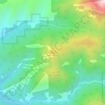 Iron Knob topographic map, elevation, terrain