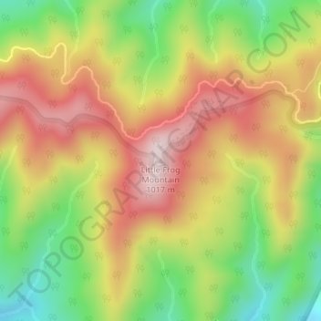 Little Frog Mountain topographic map, elevation, terrain