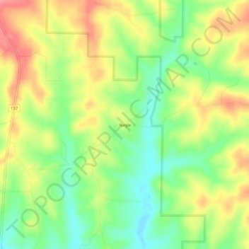 Nagle topographic map, elevation, terrain