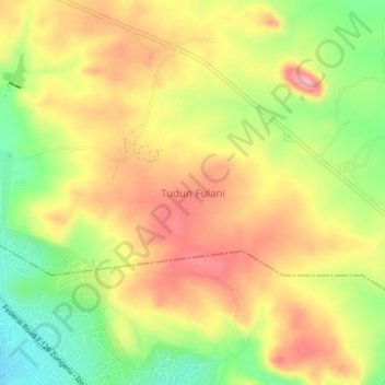 Tudun Fulani topographic map, elevation, terrain
