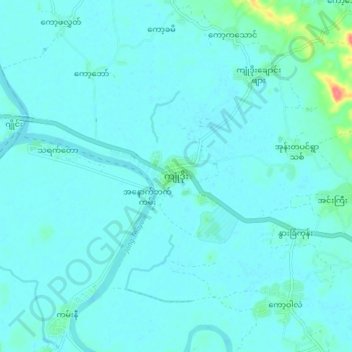 Kyondoe topographic map, elevation, terrain