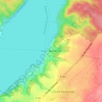 Klein Nemerow topographic map, elevation, terrain