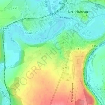 Le Colombier topographic map, elevation, terrain