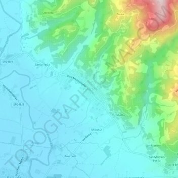 Palazzo topographic map, elevation, terrain
