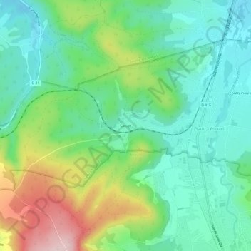 Sarupt topographic map, elevation, terrain