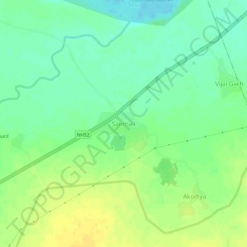 Santhali topographic map, elevation, terrain