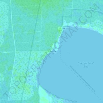 Lake Worth topographic map, elevation, terrain