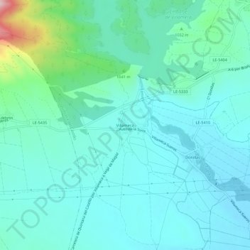 Villameca topographic map, elevation, terrain