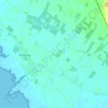 Hedeby topographic map, elevation, terrain