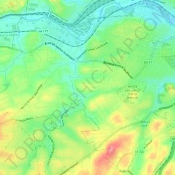 West Hampton topographic map, elevation, terrain