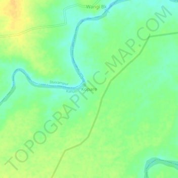 Kopare topographic map, elevation, terrain