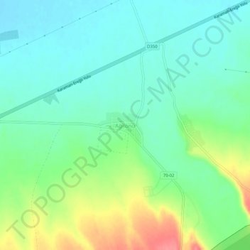 Ağılönü topographic map, elevation, terrain