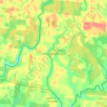 Carlos Julio Arosemena topographic map, elevation, terrain