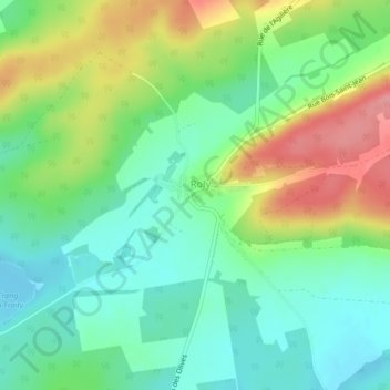 Château-ferme de Roly topographic map, elevation, terrain
