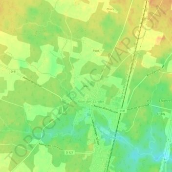 Maa topographic map, elevation, terrain