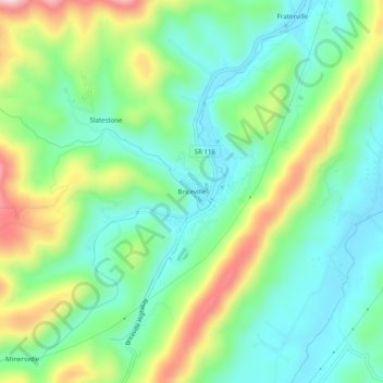 Briceville topographic map, elevation, terrain