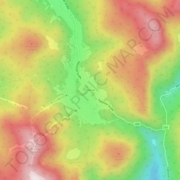 Flattnitz topographic map, elevation, terrain