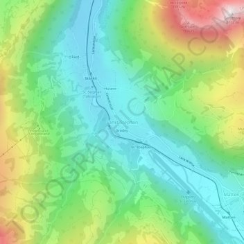 Sankt Stephan topographic map, elevation, terrain