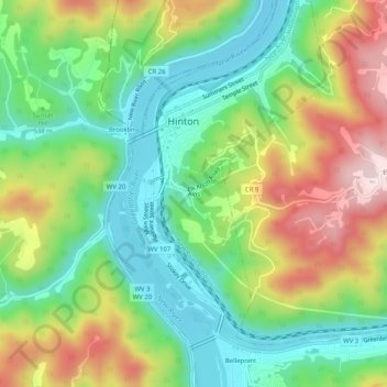 Avis topographic map, elevation, terrain