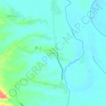 Cordova topographic map, elevation, terrain