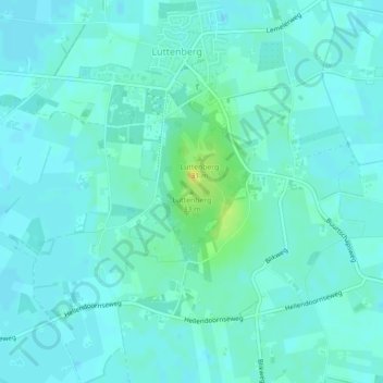 Luttenberg topographic map, elevation, terrain
