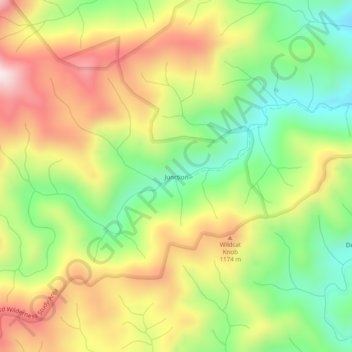 Junction topographic map, elevation, terrain