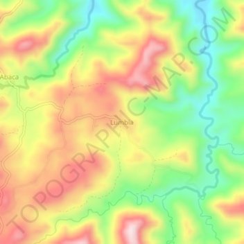 Lumbia topographic map, elevation, terrain